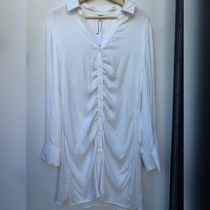 White Steve Madden Button Up Dress